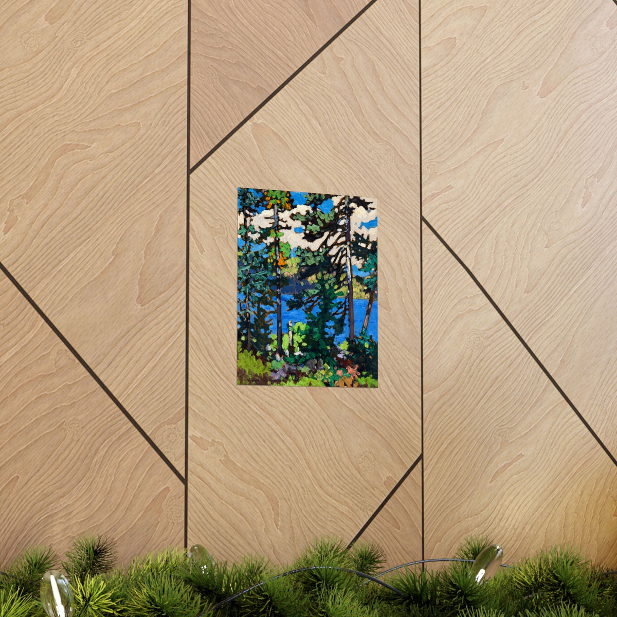 British Terraced Houses Matte Vertical Poster — Charming Street Scene Wall Art