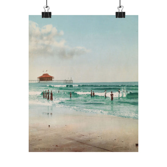 Vintage 1901 Old Orchard Bathers Poster