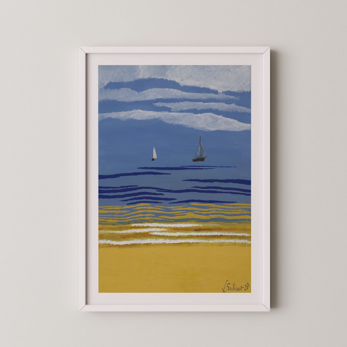 white frame