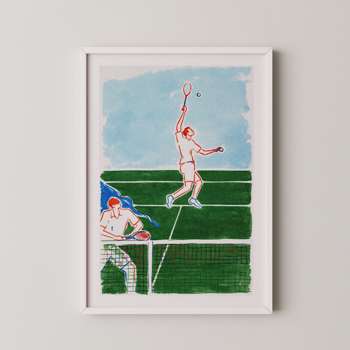 white frame
